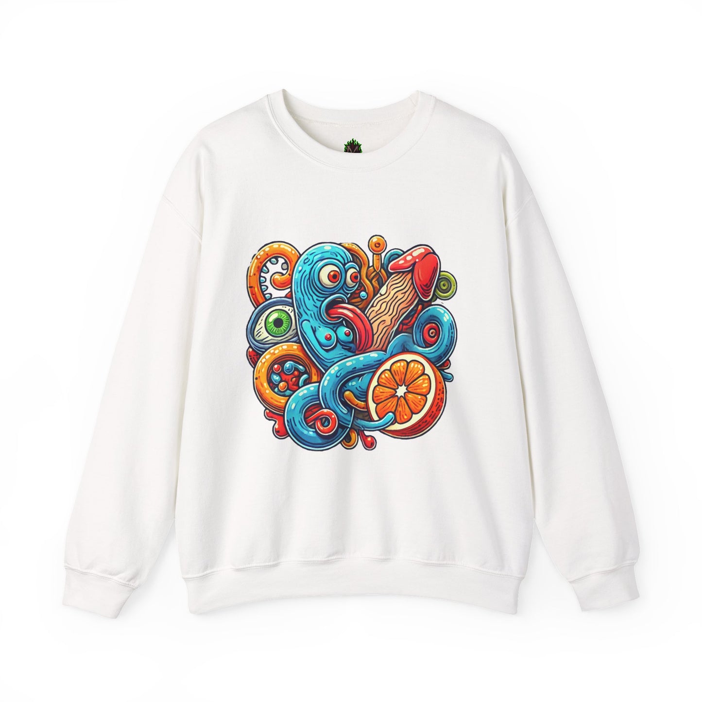 Psychedelic Tentacle Citrus Crewneck Sweatshirt
