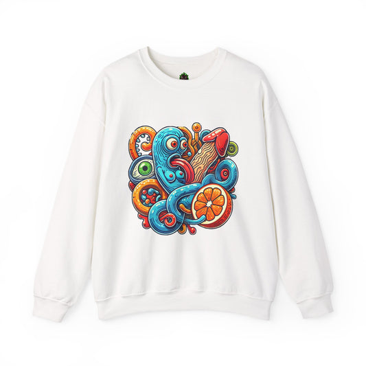 Psychedelic Tentacle Citrus Crewneck Sweatshirt