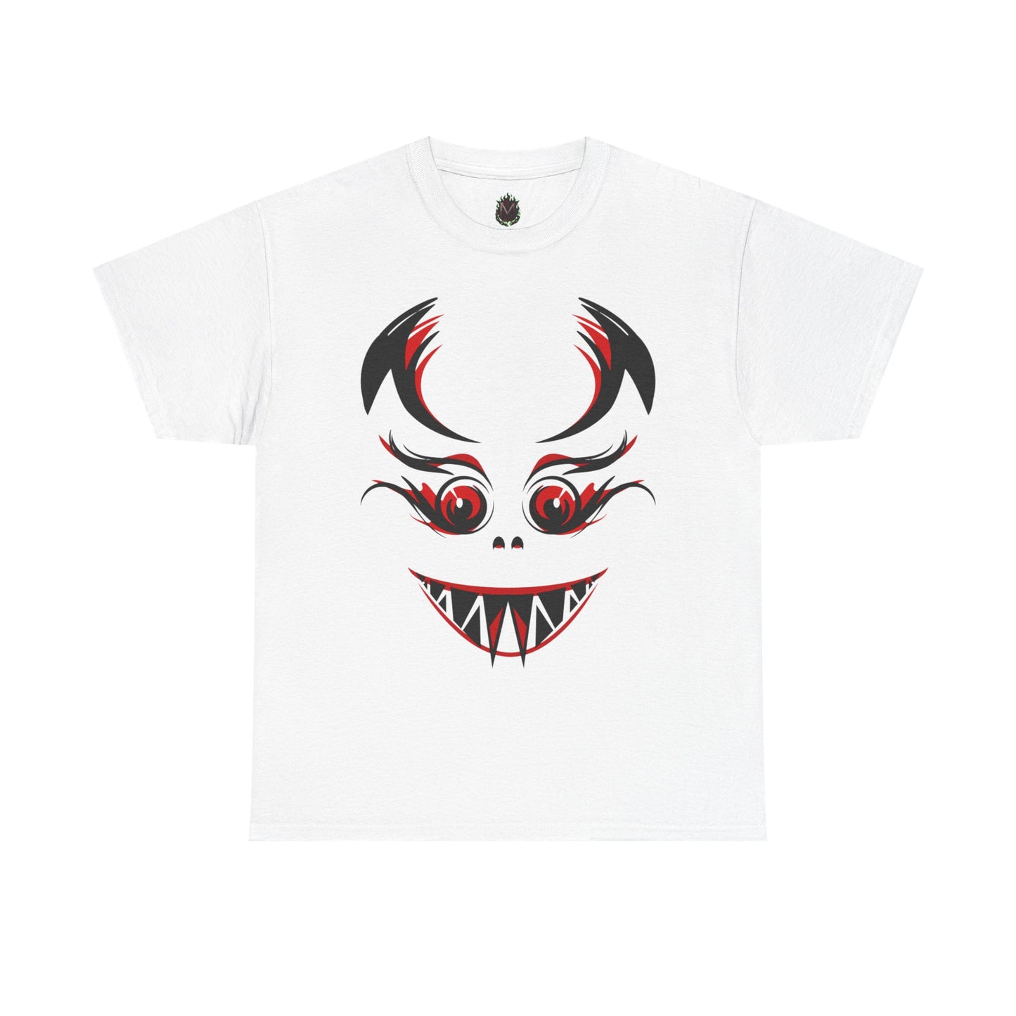 Creepy Grinning Demon Face T-Shirt | Halloween Horror Tee