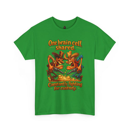 One Brain Cell Shared T-Shirt | Cartoon Dinosaurs Arguing
