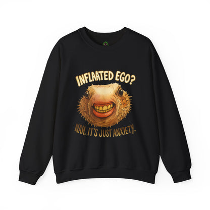 Inflated Ego? Nah, It’s Just Anxiety Crewneck Sweatshirt