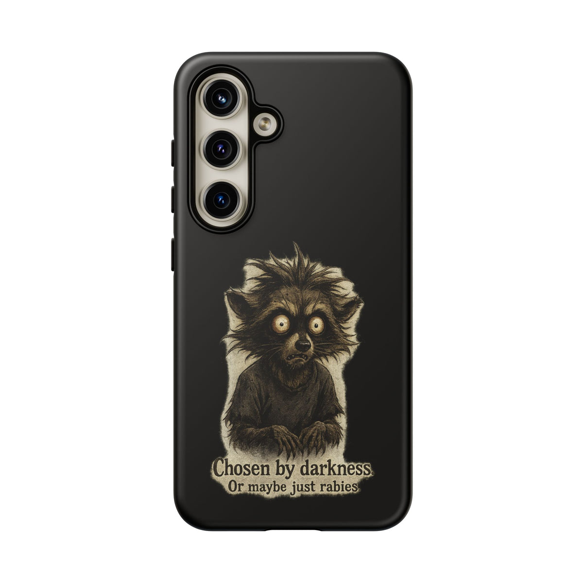 Phone Case — "Chosen by Darkness (Or Maybe Just Rabies)" Cute Creepy Lemur Design