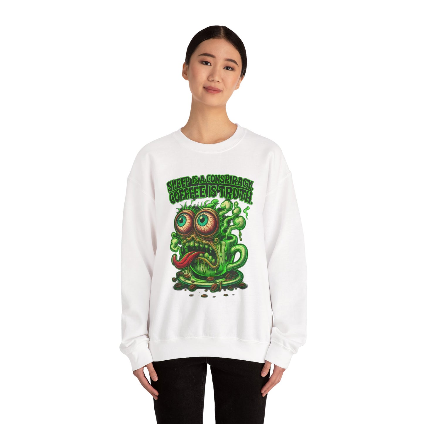 Sleep Is a Conspiracy Coffee Creature Crewneck