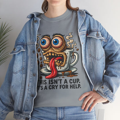 Cry for Help – Coffee Zombie Tee