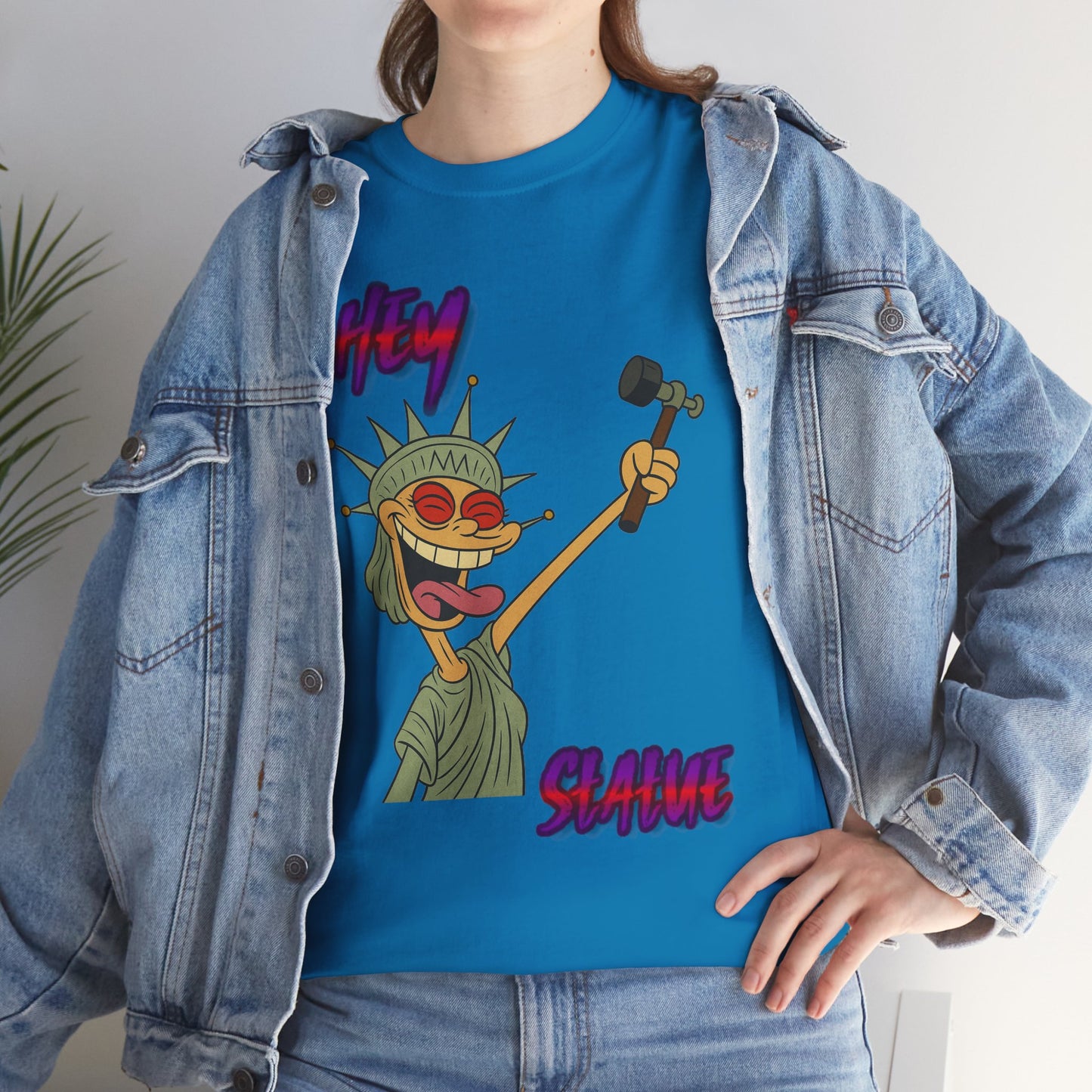 Statue of Liberty Graphic Tee, Funny T-Shirt, Unisex Cotton Shirt, Casual [...]