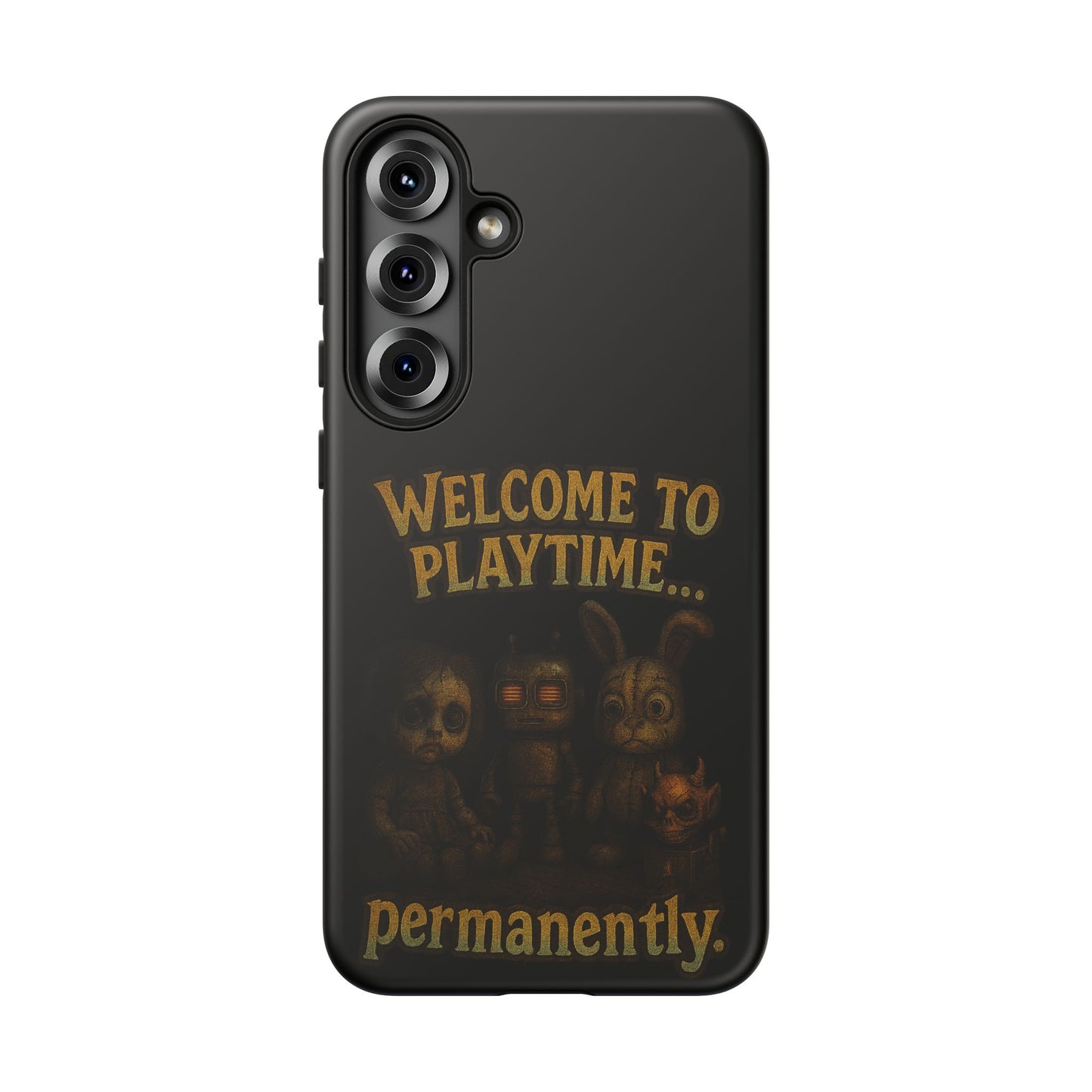 Phone Case — "Welcome to Playtime... Permanently." Horror Game Character Protective Case