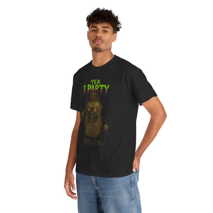 Yea I Party – Deranged Baby Oil Horror Cartoon T-Shirt