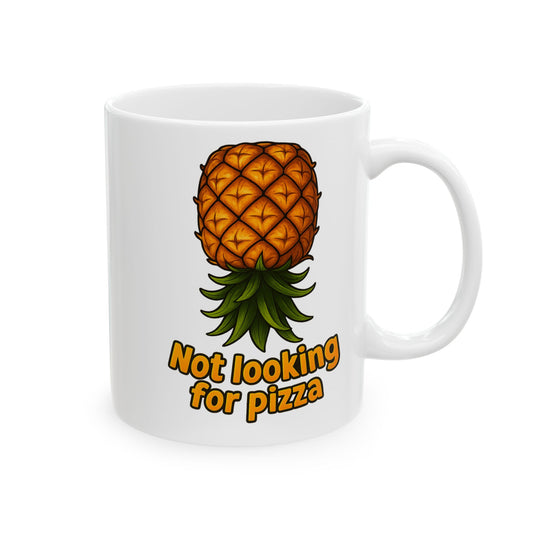 Pineapple Ceramic Mug (11oz/15oz) — Funny Tropical Foodie Coffee Cup