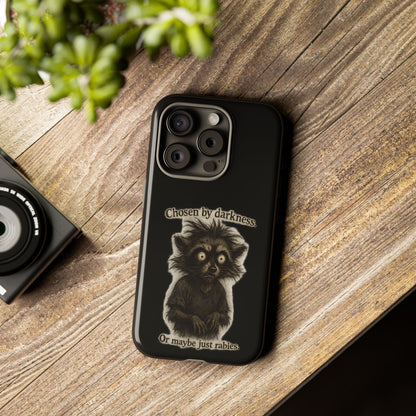 Phone Case - "Chosen by Darkness (Or Maybe Just Rabies)" Cute Creepy Retro Creature Protective Case