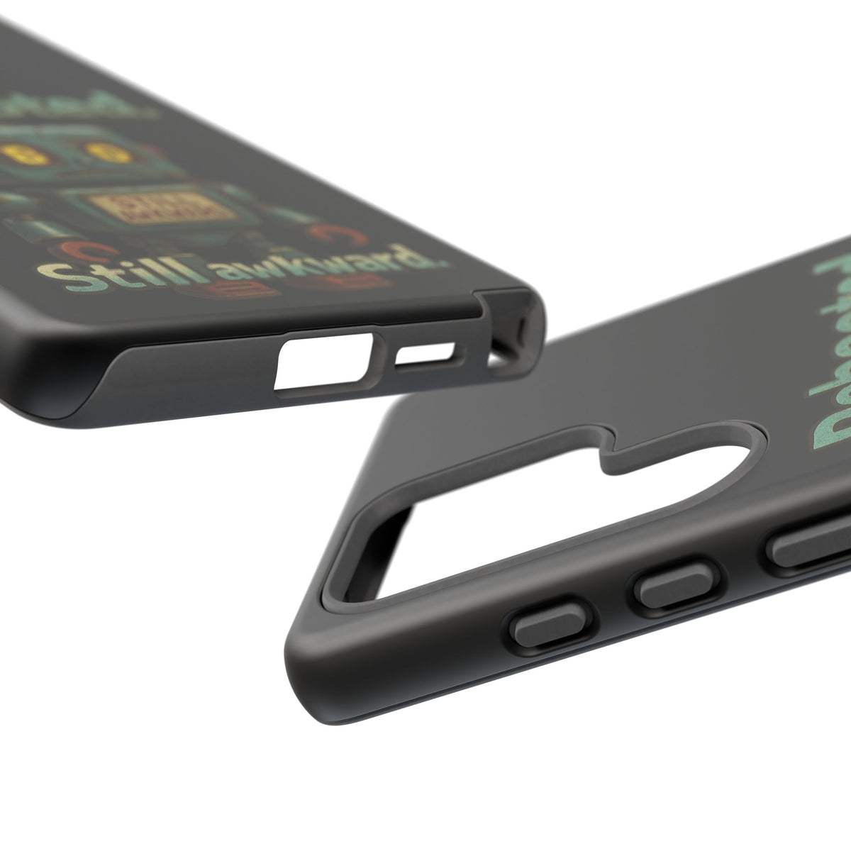 Phone Case — 'Rebooted. Still Awkward.' Retro Robot Protective Cover