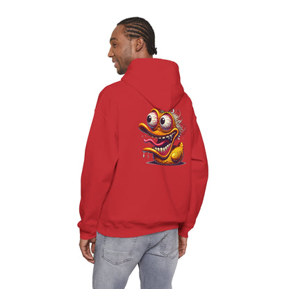 Duck Character Hoodie – Quirky Crazy Duck Illustration Pullover
