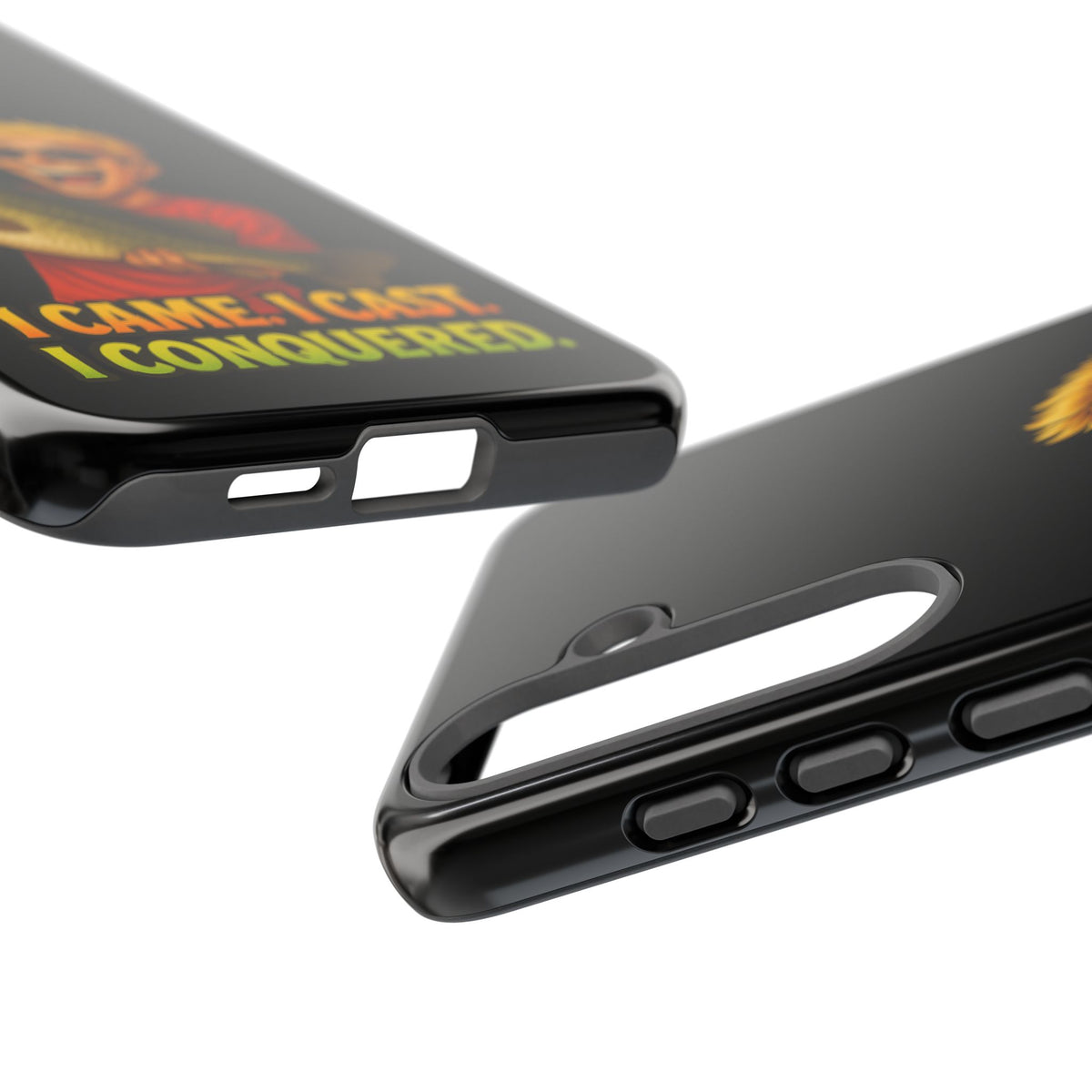 Fishing Phone Case — "I Came. I Cast. I Conquered." Graphic Bass Design