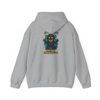Charging Up Monster Hoodie — "All Smiles" Cozy Graphic Sweatshirt