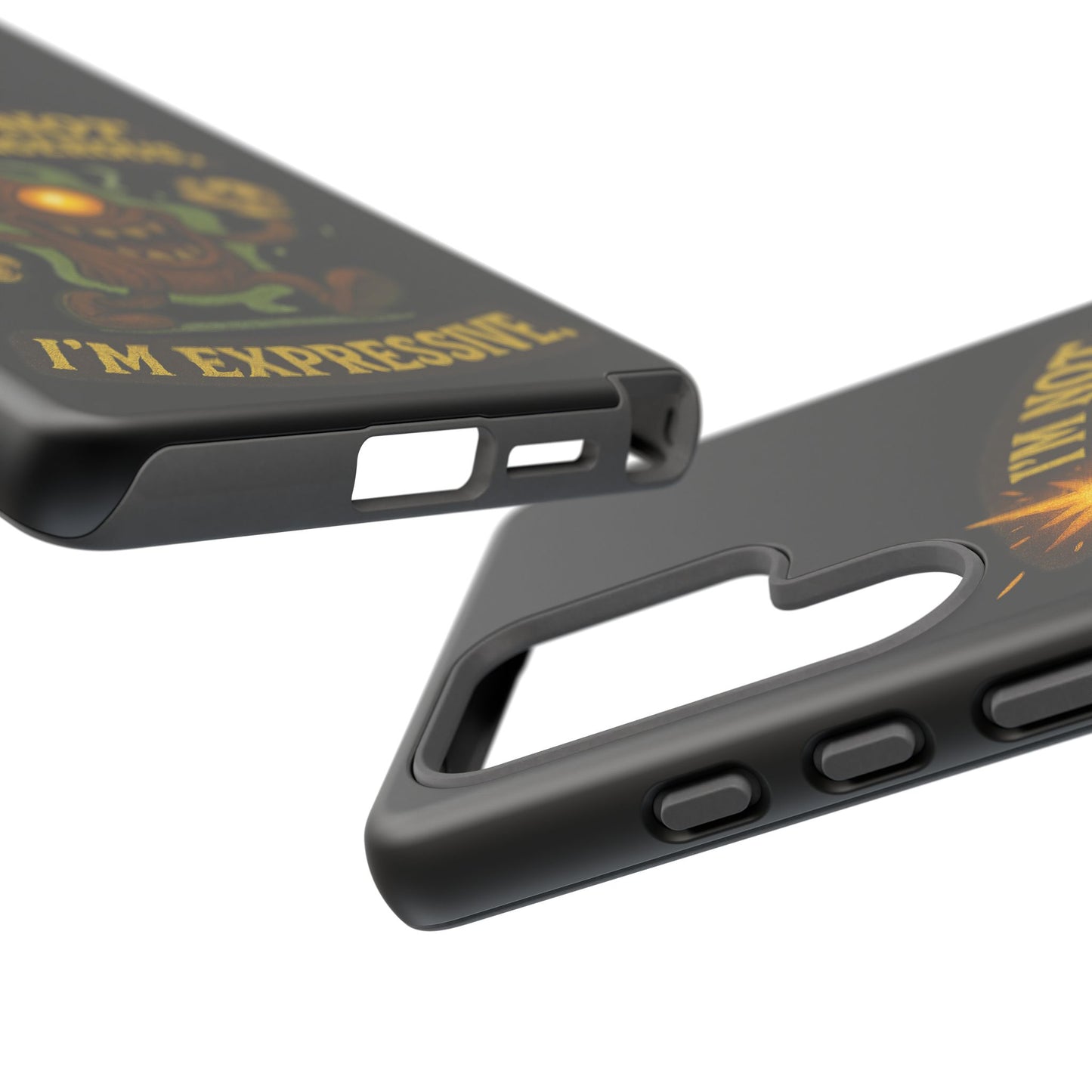 Phone Case — “I’m Not Dangerous, I’m Expressive” Monster Protective Case