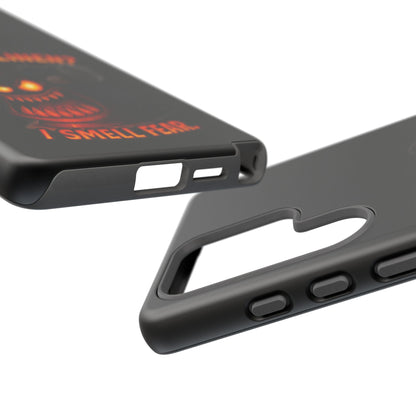 Phone Case — 'Fresh Linen? I Smell Fear.' Spooky Pumpkin Horror Protective Case