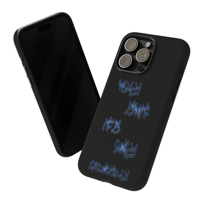 Phone Case — Blue Neon Graffiti "Tough Cases" Protective Cover