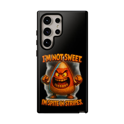 Phone Case — "I'm Not Sweet, I'm Spite in Stripes" Candy Monster Design