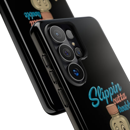 Phone Case — Retro 'Slippin Outta Trouble' Baby Bottle Design