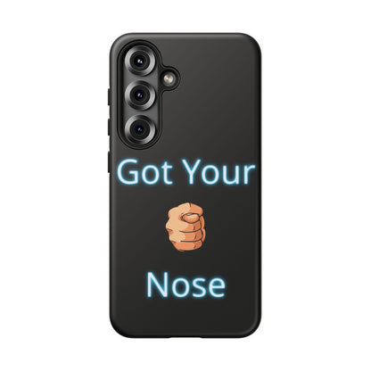 Got Your Nose Phone Case — Funny Neon Fist Design