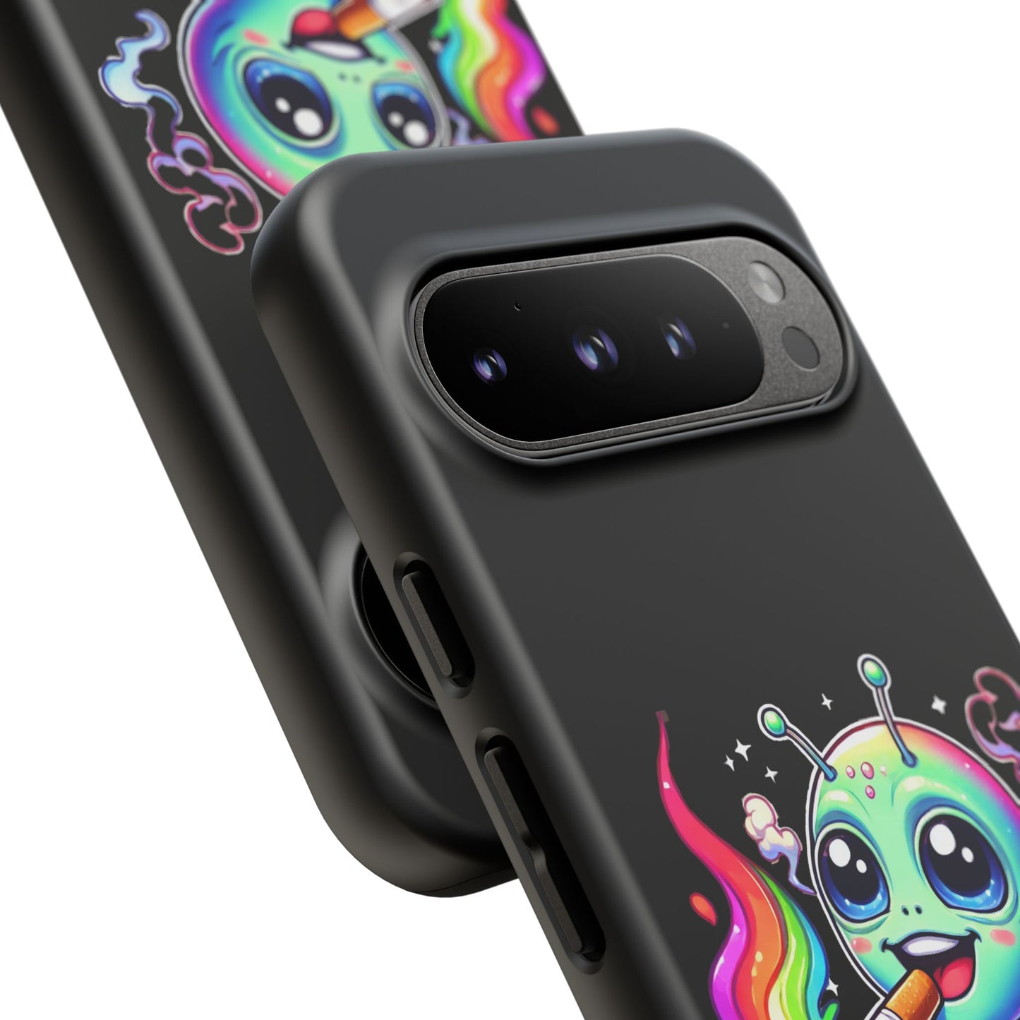 Alien Smoking Rainbow Joint Phone Case — Cute Psychedelic Cannabis iPhone Cover