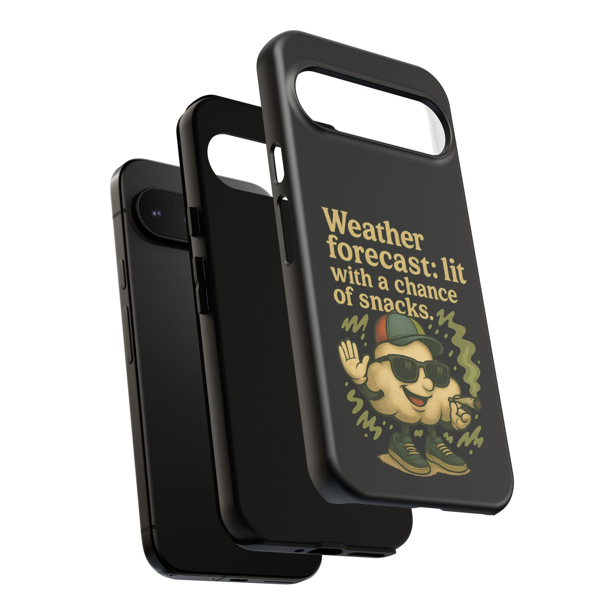 Phone Case — "Weather Forecast: Lit with a Chance of Snacks" Retro Graphic