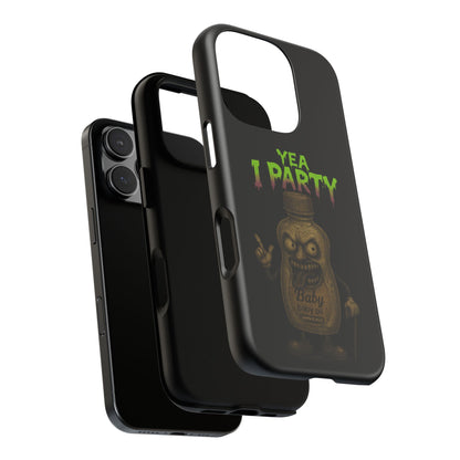 Phone Case — 'Yea I Party' Creepy Baby Bottle Graphic