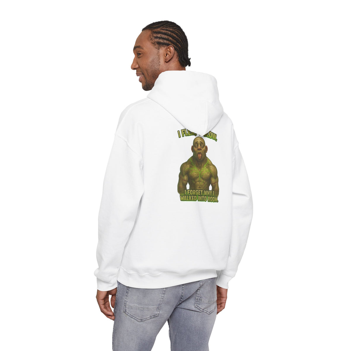 Hulk Gym Hoodie — I Flex Funny Muscle Meme Hoodie