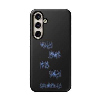 Phone Case — Blue Neon Graffiti "Tough Cases" Protective Cover