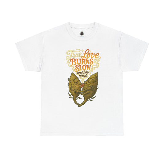 True Love Burns Slow and Hits Hard – Romantic Surrealist Fish T-Shirt