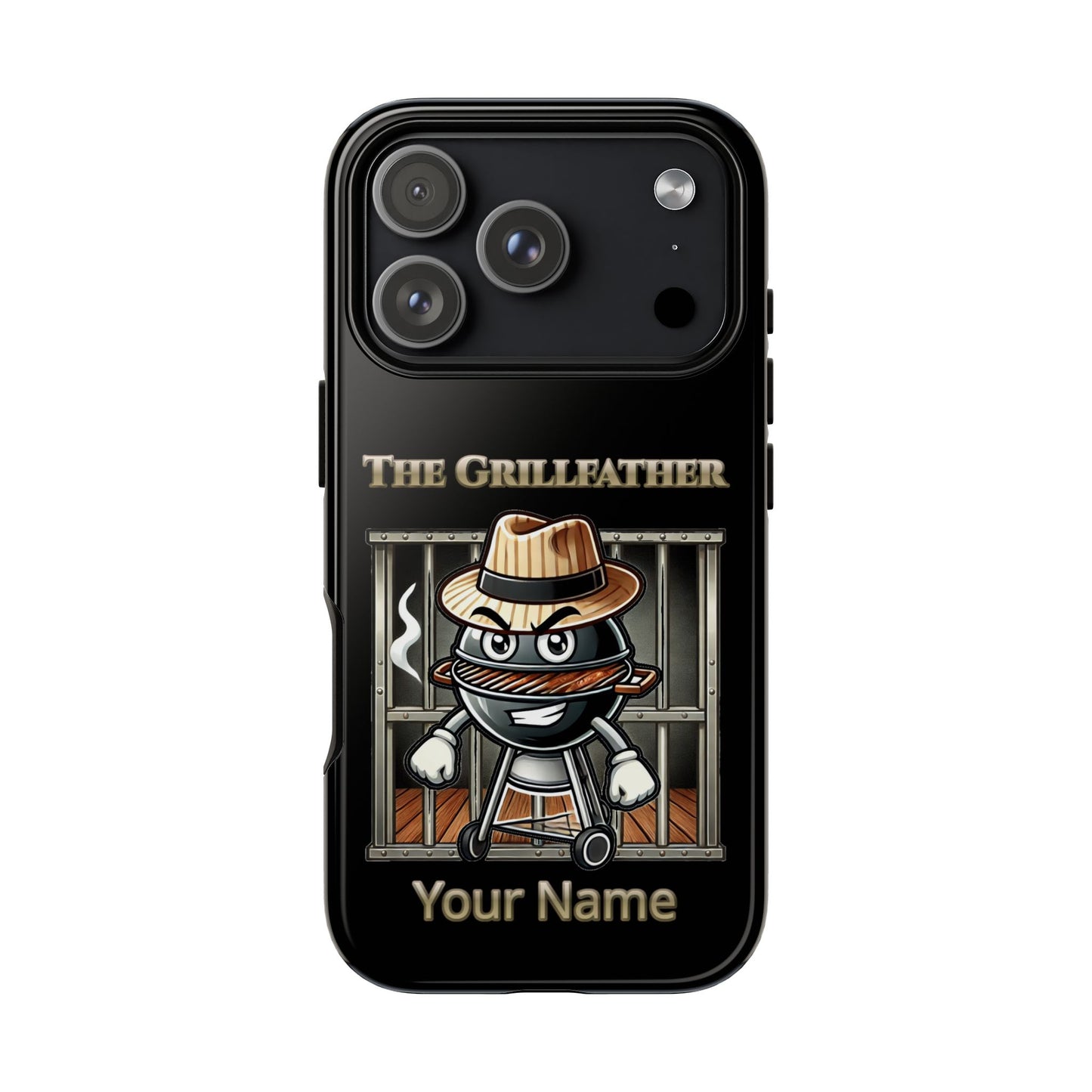 Grillfather Personalized Phone Case — Funny BBQ Smoker Design