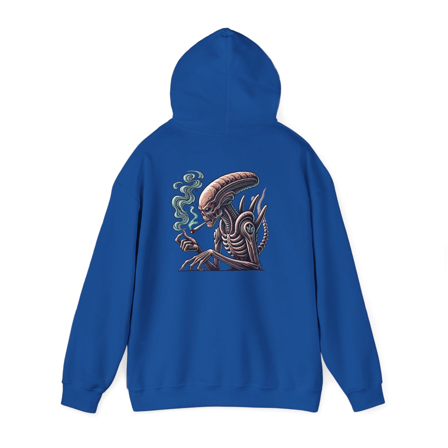 Alien Smoking Graphic Hoodie — Sci‑Fi Xenomorph Streetwear Pullover