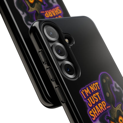 Knife Graphic Phone Case — "I'm Not Just Sharp... I'm Psycho-Sharp" Horror Phone Cover