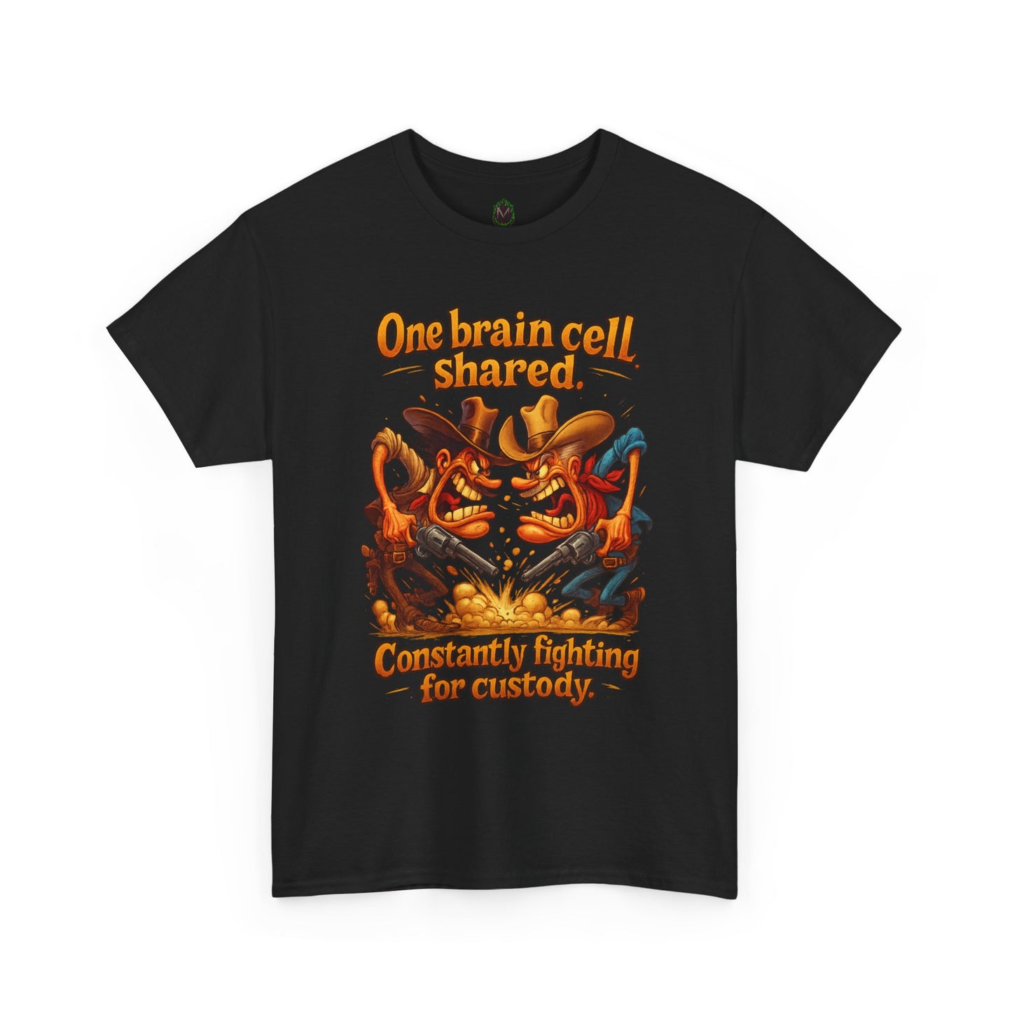 One Brain Cell Shared T-Shirt | Cartoon Dinosaurs Arguing