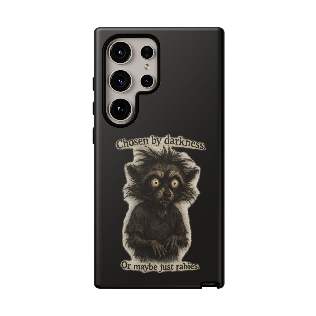 Phone Case - "Chosen by Darkness (Or Maybe Just Rabies)" Cute Creepy Retro Creature Protective Case