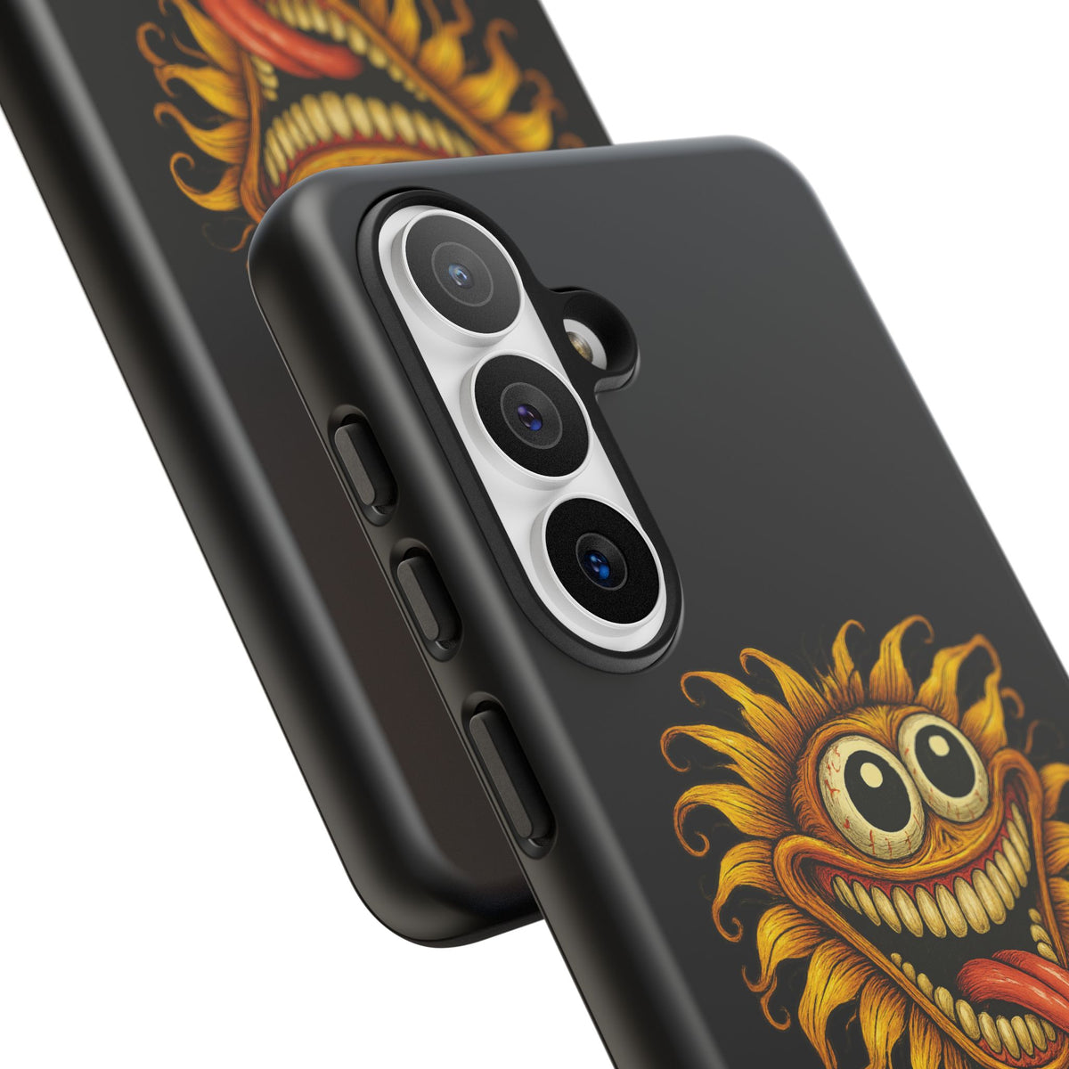 Phone Case - Smiling Sunflower Design with "Photosynthesizing the Universe One Breakdown at a Time"