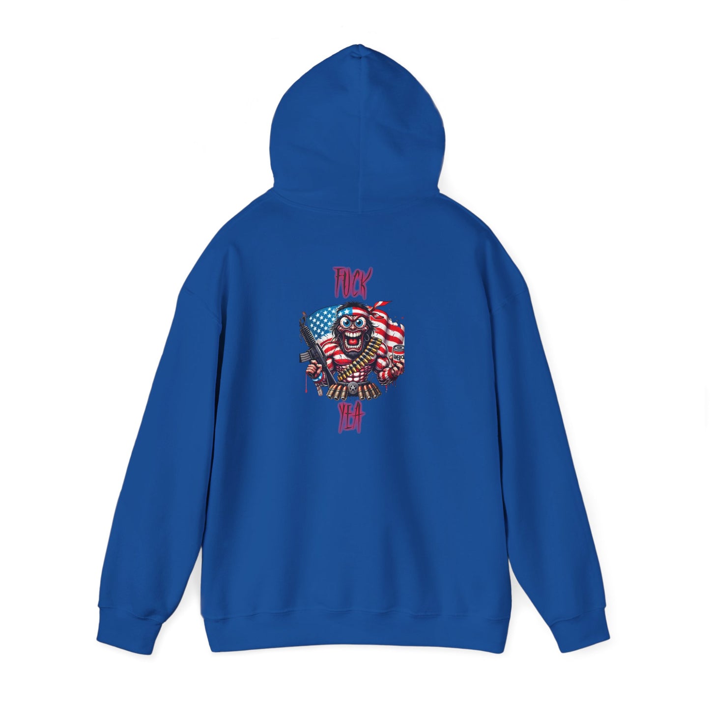 Patriotic Skull & Flag Hoodie – American Eagle Skeleton Graphic Sweatshirt