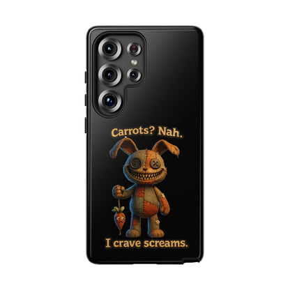 Phone Case — Creepy Bunny "Carrots? Nah. I crave screams." Horror iPhone Case