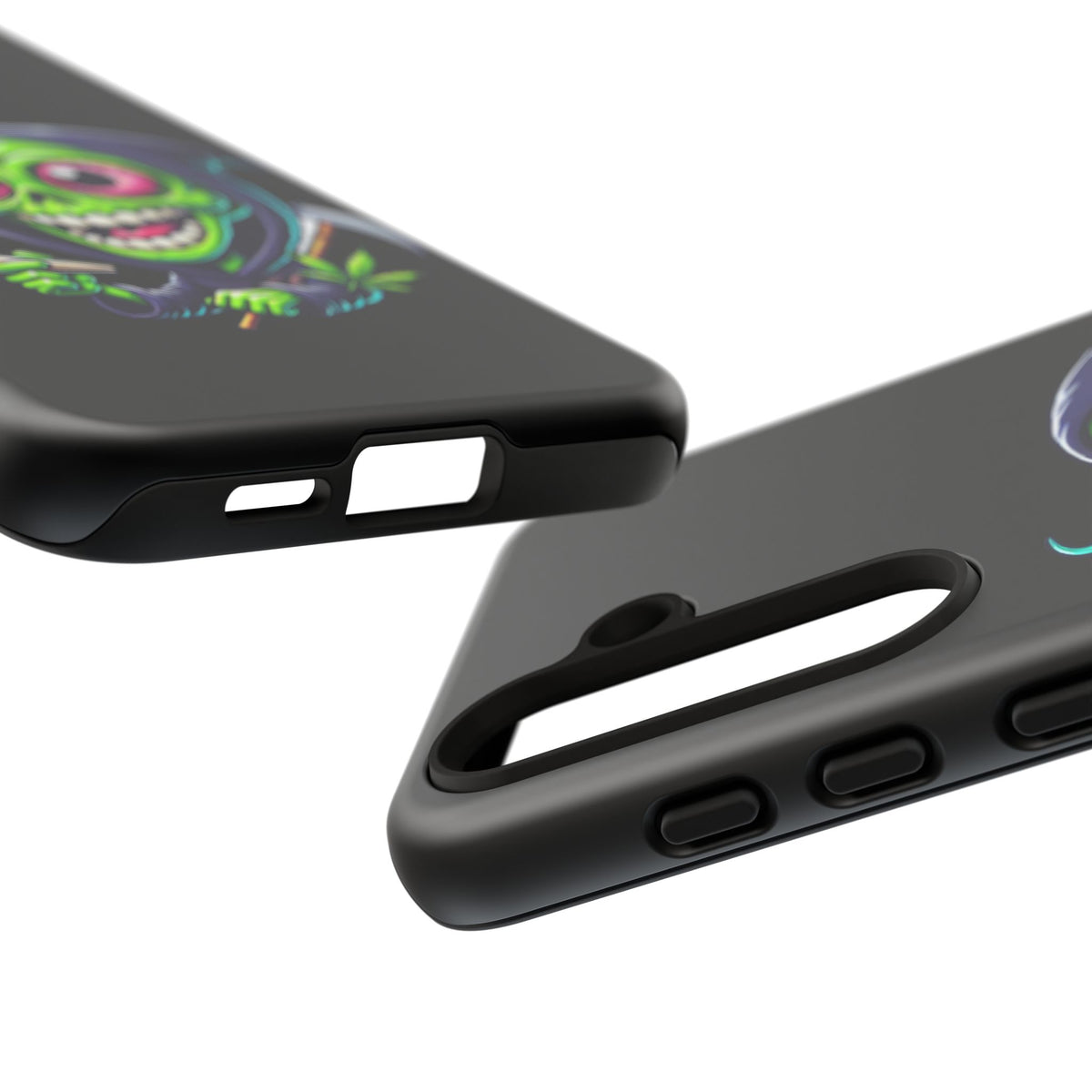 Grinning Stoner Grim Reaper Phone Case – Cannabis Skull iPhone Cover