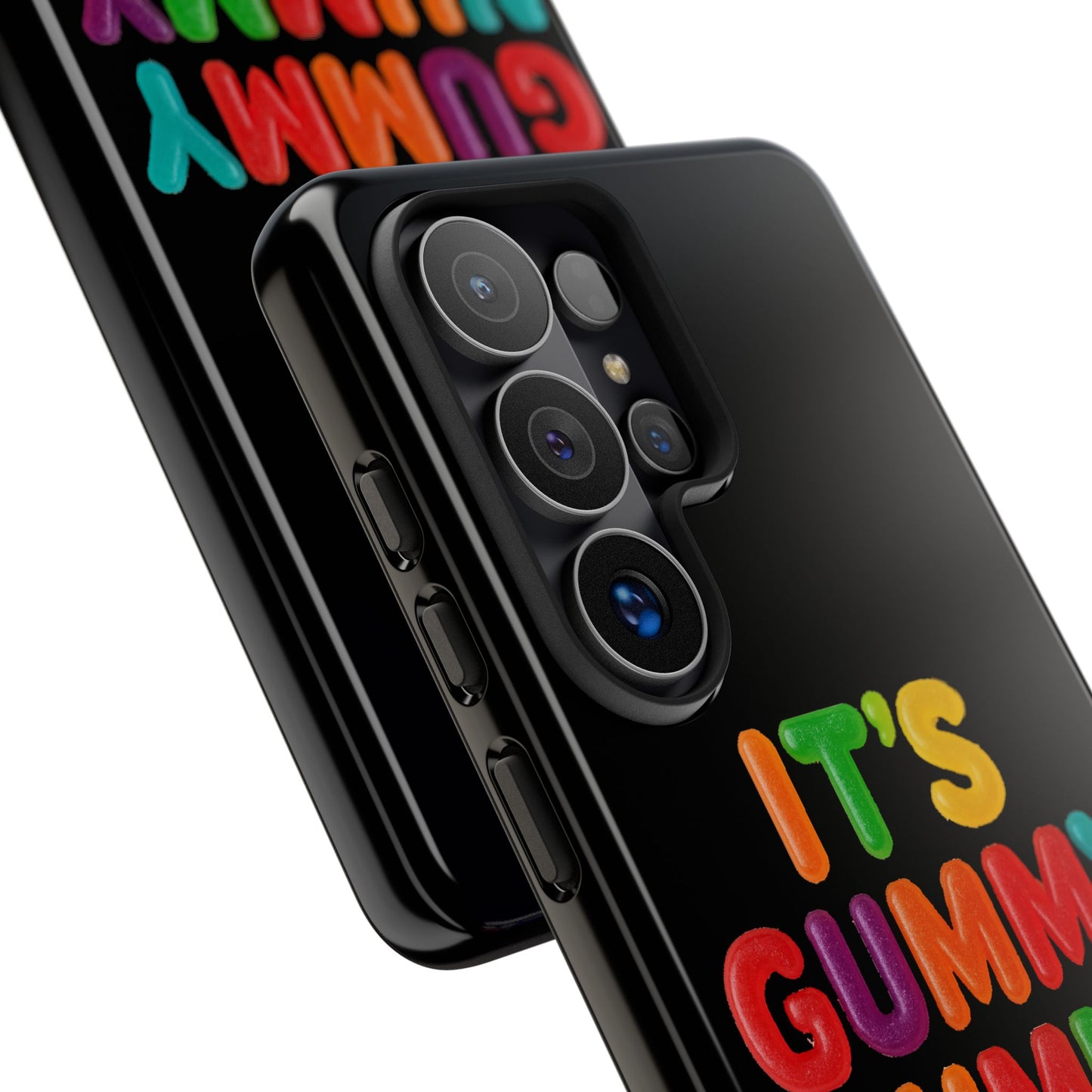 Phone Case — "It's Gummy Nummy Time" Colorful Candy Lettering Protective Case