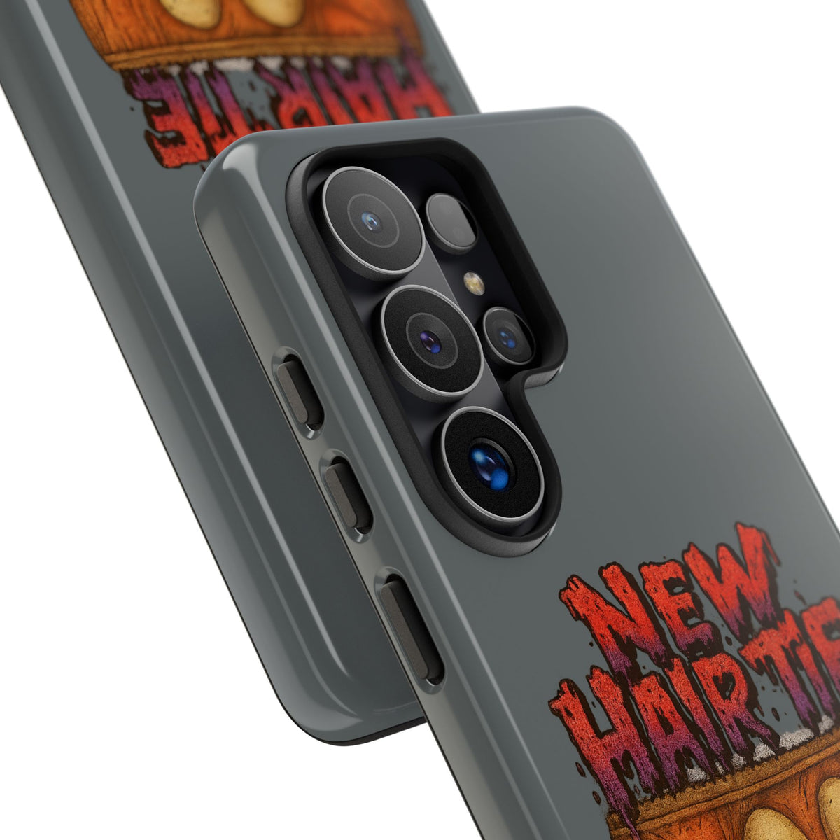 Phone Case — 'New Hairte' Funny Grinning Tongue-Out Monster Design