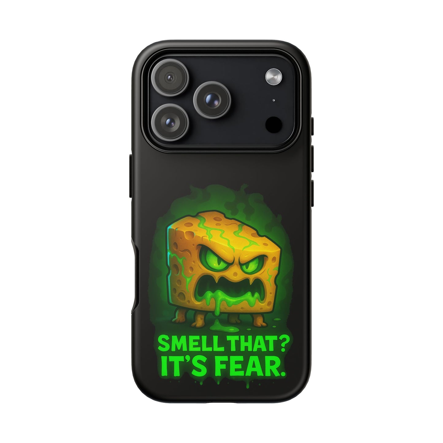 Phone Case — 'Smell That? It's Fear.' Spooky Cheese Monster Protective Case
