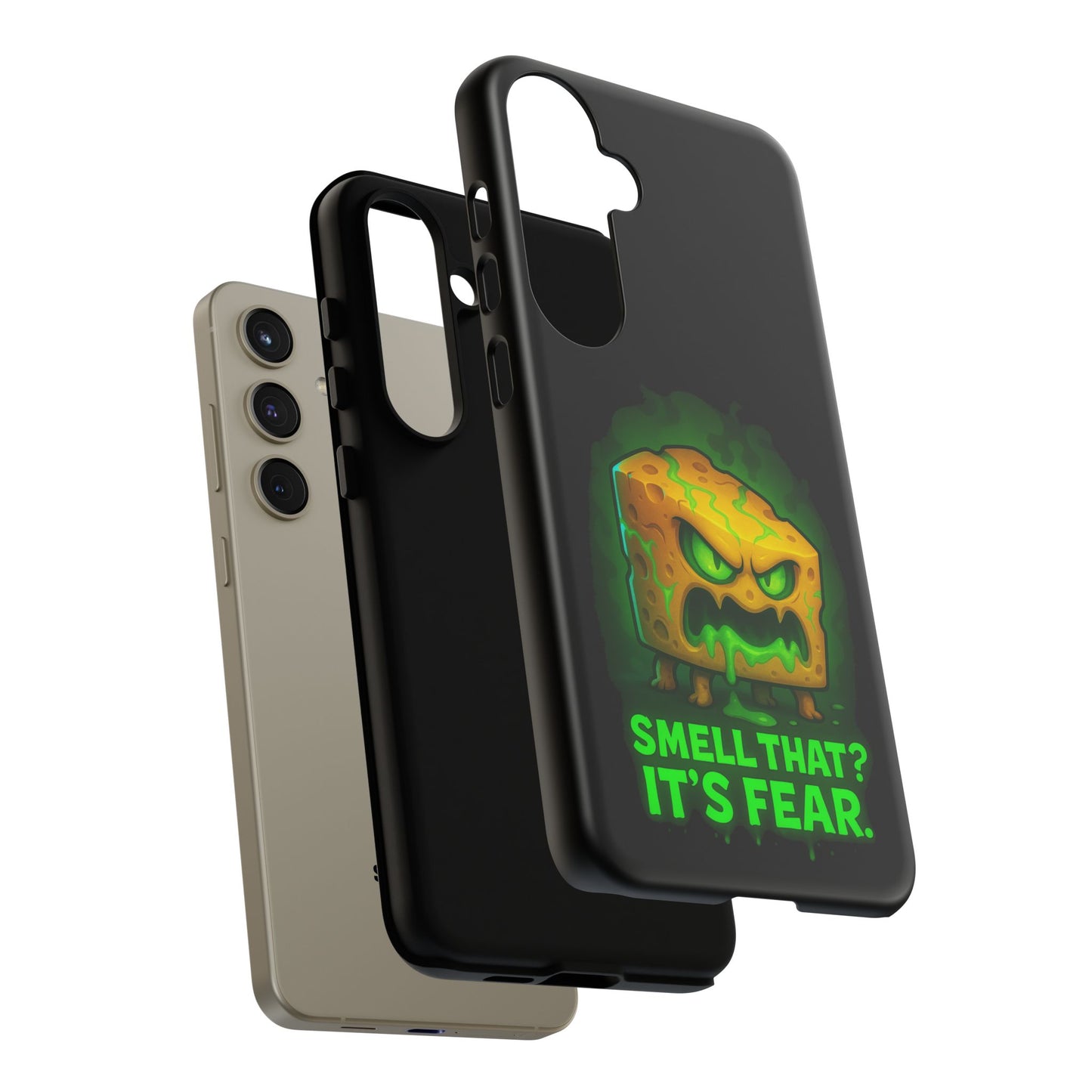 Phone Case — 'Smell That? It's Fear.' Spooky Cheese Monster Protective Case