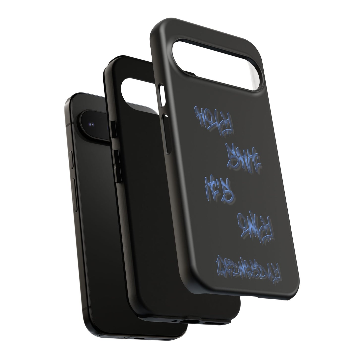 Phone Case — Blue Neon Graffiti "Tough Cases" Protective Cover