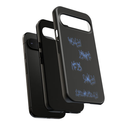 Phone Case — Blue Neon Graffiti "Tough Cases" Protective Cover