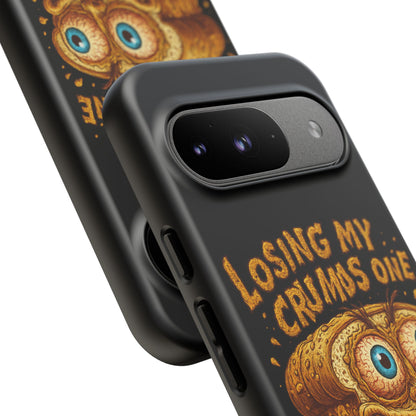 Phone Case — "Losing My Crumbs One Thought at a Time" Funny Retro Bread Illustration