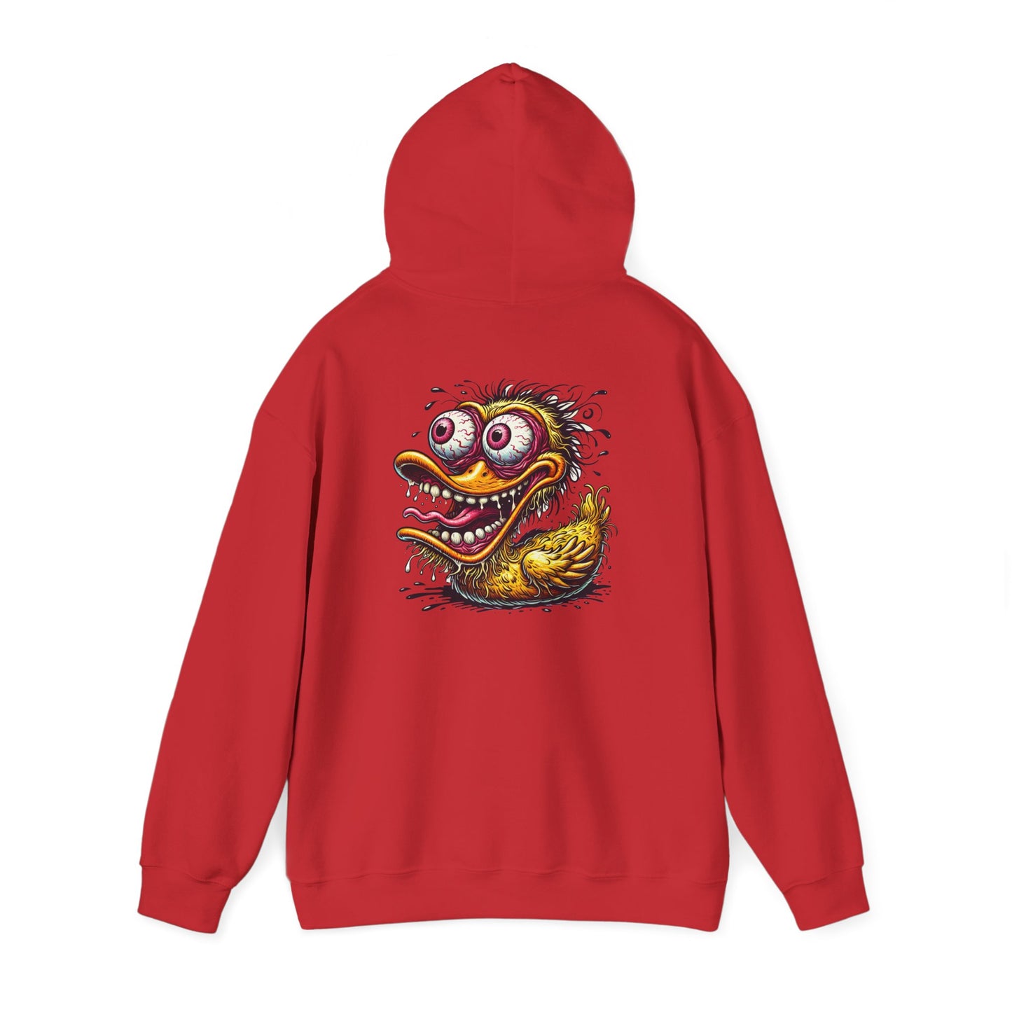 Duck Monster Hoodie — Retro Creepy Cartoon Graphic Pullover