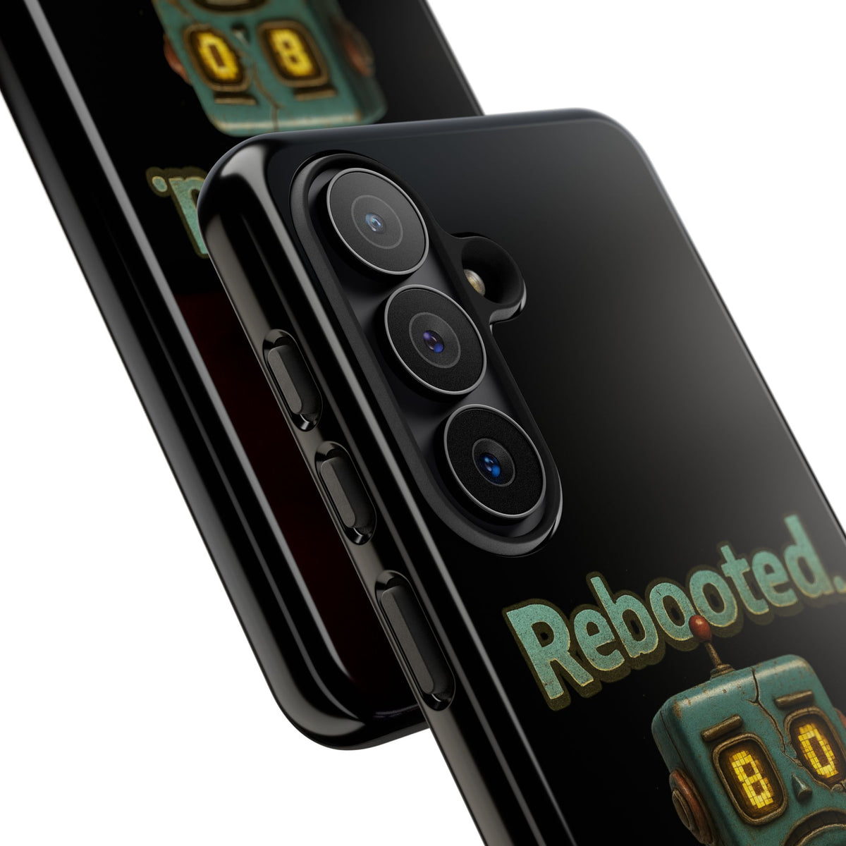 Phone Case — 'Rebooted. Still Awkward.' Retro Robot Protective Cover