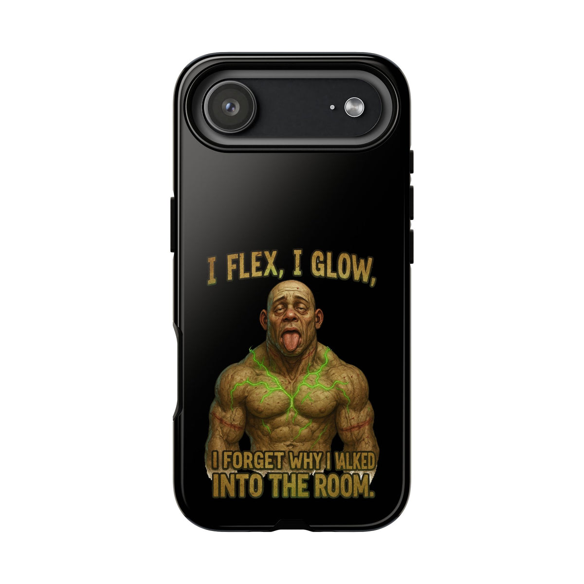 Phone Case — I Flex, I Glow Funny Muscular Guy Phone Cover