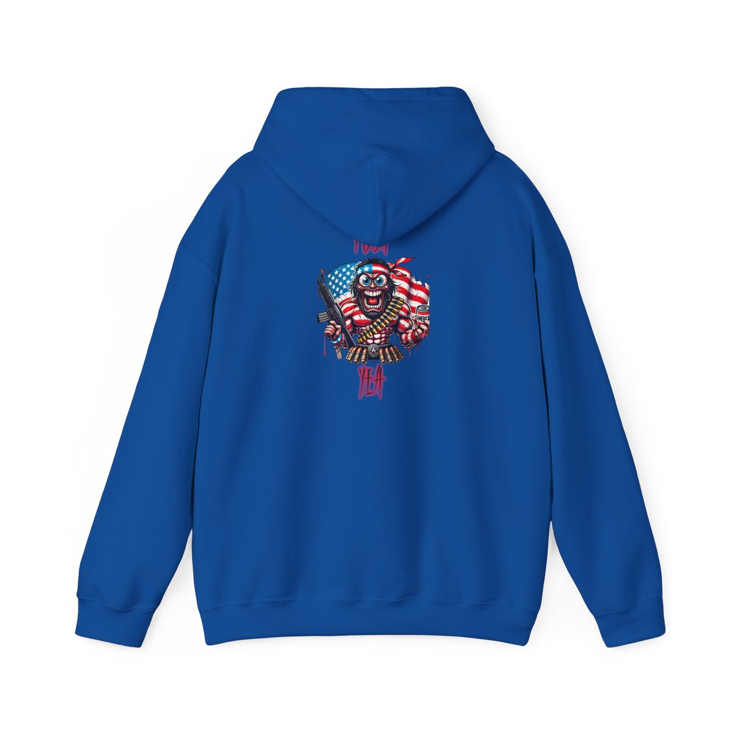 Patriotic Skull & Flag Hoodie – American Eagle Skeleton Graphic Sweatshirt