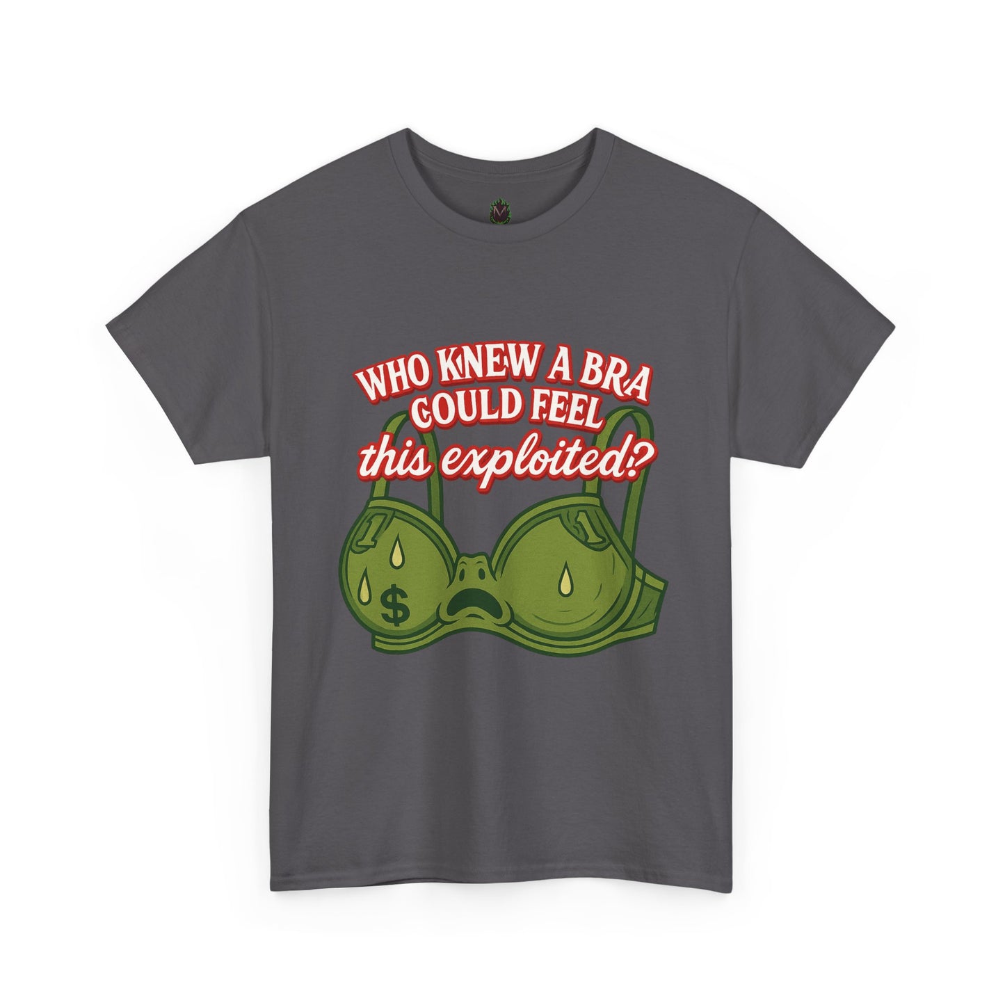 Who Knew a Bra Could Feel This Exploited? – Funny Money Bra Sweat T-Shirt